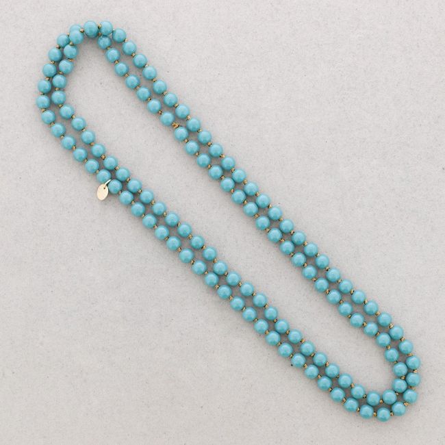 COLLAR LARGO NUDOS BOLAS RESINA 1.2M*8MM