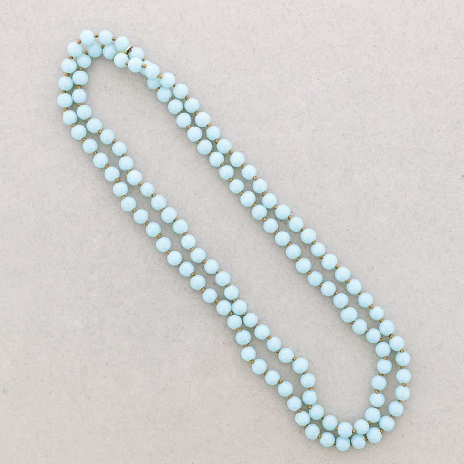COLLAR LARGO NUDOS BOLAS RESINA 1.2M*8MM