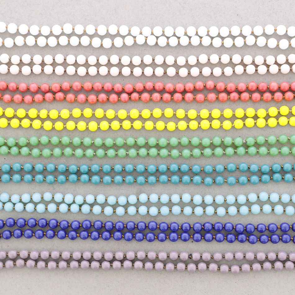 COLLAR LARGO NUDOS BOLAS RESINA 1.2M*8MM