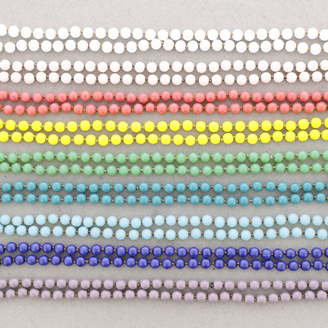 COLLAR LARGO NUDOS BOLAS RESINA 1.2M*8MM