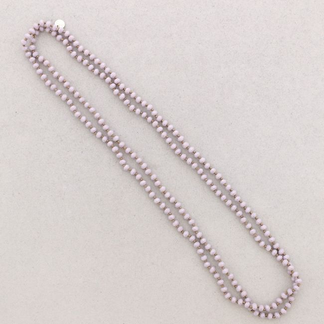 COLLAR LARGO NUDOS CRISTALES FACETADOS 1.5M*6MM