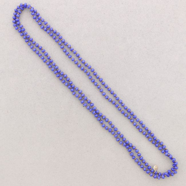 COLLAR LARGO NUDOS CRISTALES FACETADOS 1.5M*6MM