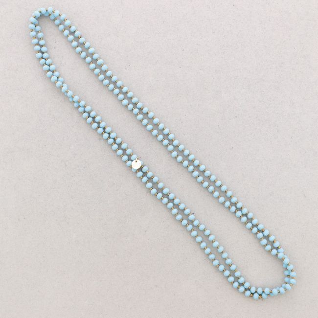 COLLAR LARGO NUDOS BOLAS FACETADAS CRISTAL 1.5M*6MM