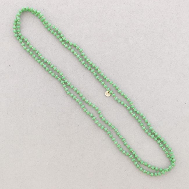 LONG NECKLACE KNOTS WITH FACETED CRYSTALS 1.5M*6MM