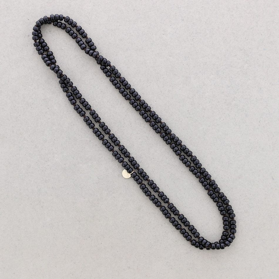 LONG NECKLACE KNOTS FLAT RESIN BALLS 1.2M*6MM