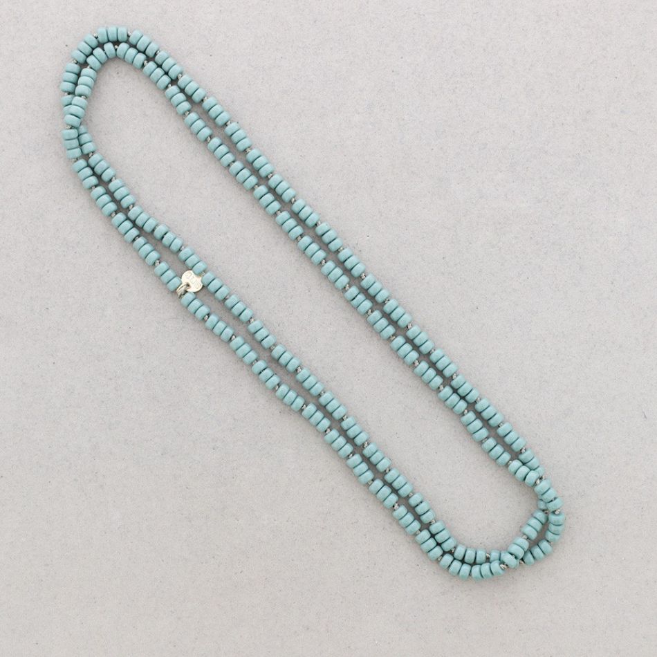 LONG NECKLACE KNOTS FLAT RESIN BALLS 1.2M*6MM