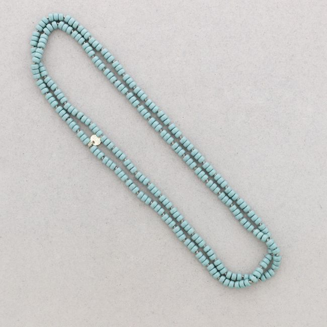 LONG NECKLACE KNOTS FLAT RESIN BALLS 1.2M*6MM