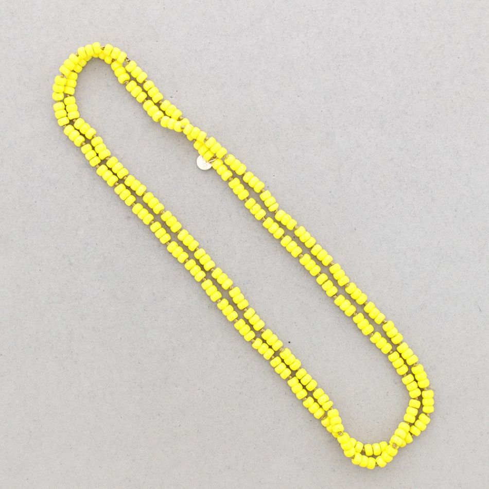 LONG NECKLACE KNOTS FLAT RESIN BALLS 1.2M*6MM