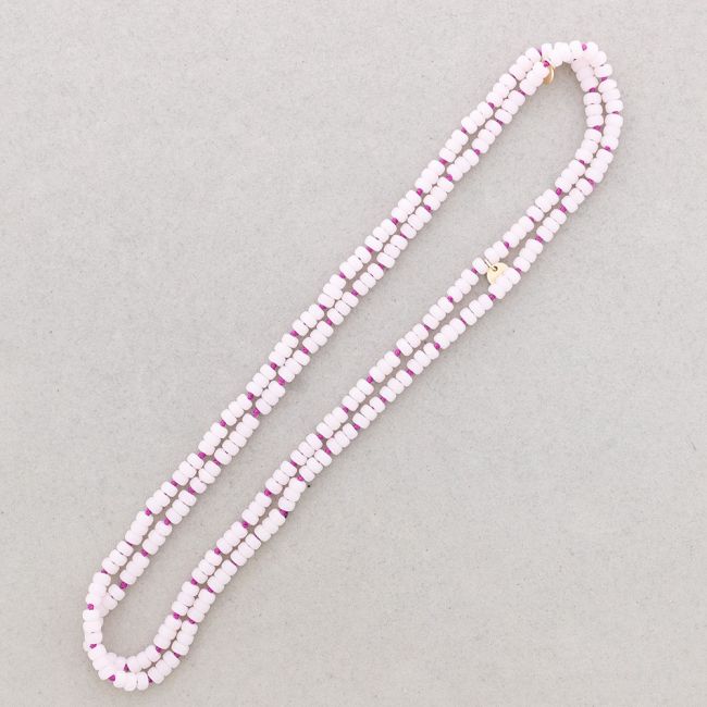 LONG NECKLACE KNOTS FLAT RESIN BALLS 1.2M*6MM