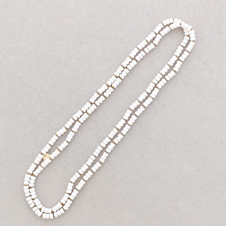 LONG NECKLACE KNOTS FLAT RESIN BALLS 1.2M*6MM