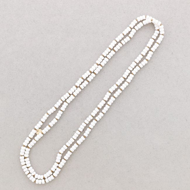 LONG NECKLACE KNOTS FLAT RESIN BALLS 1.2M*6MM