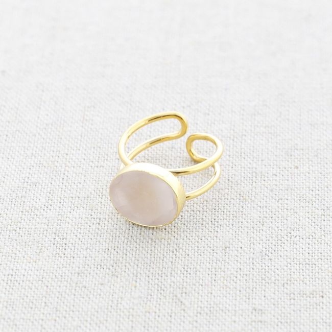 STONE STEEL RING