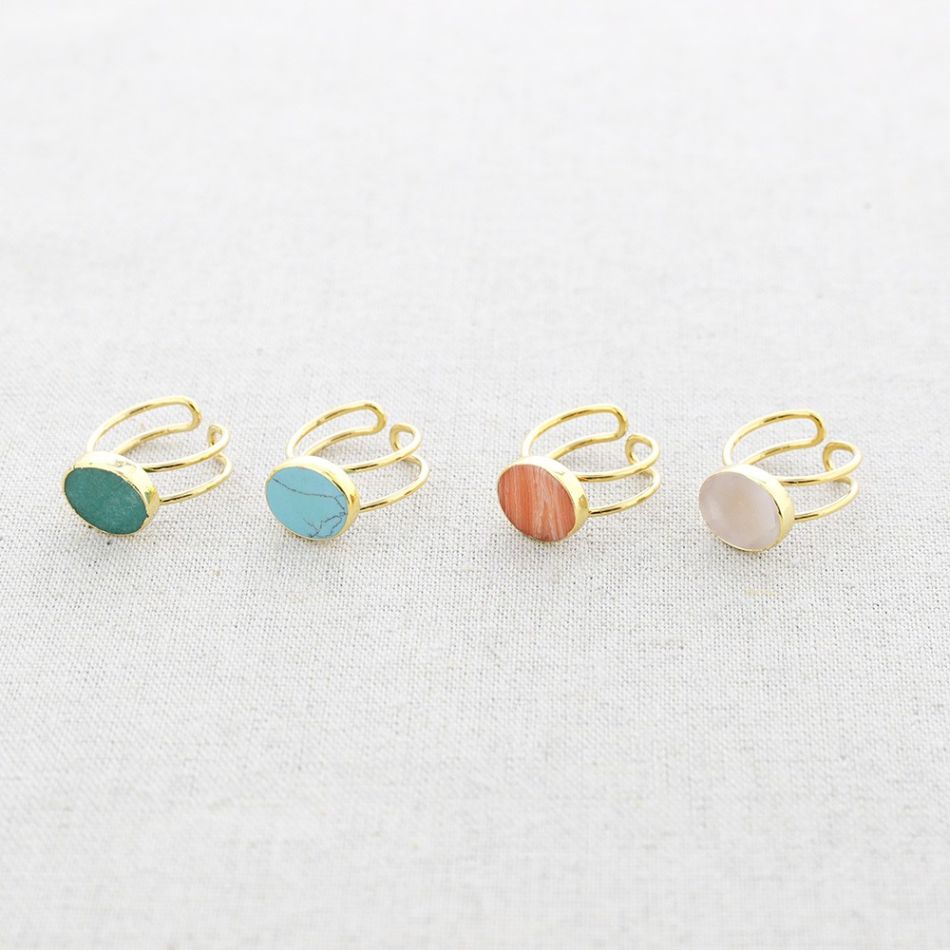 STONE STEEL RING