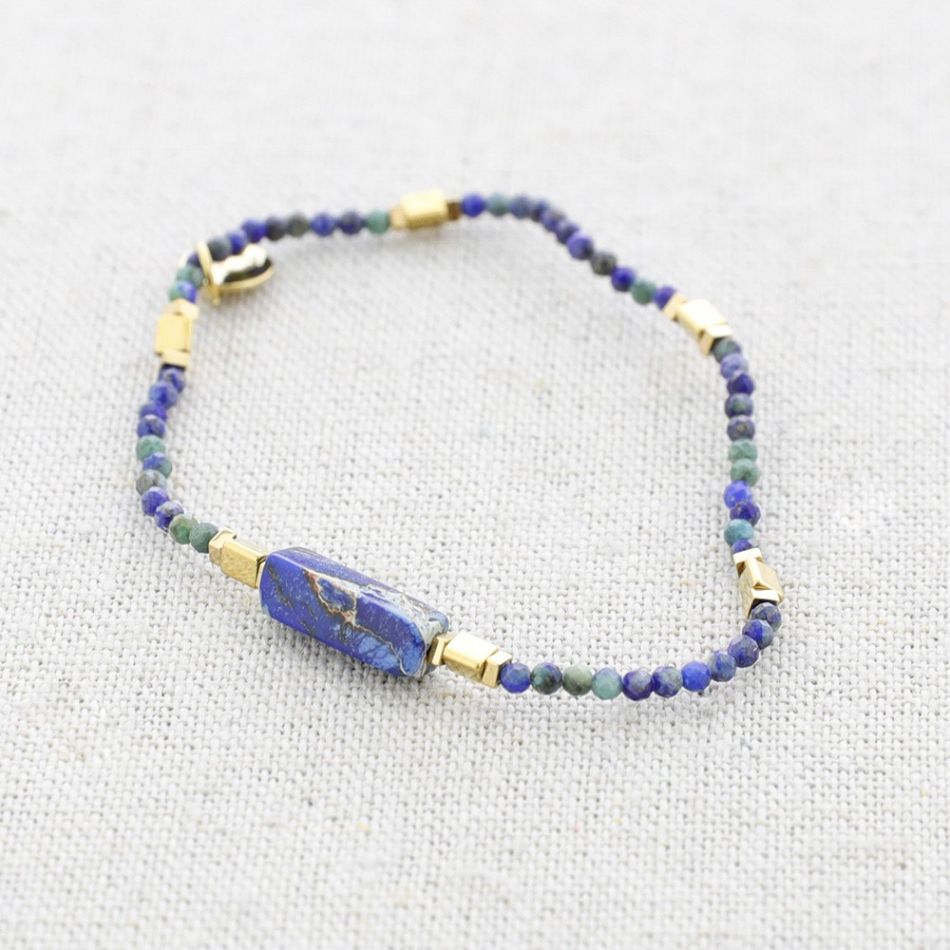 PULSERA ELÁSTICA ACERO PIEDRAS