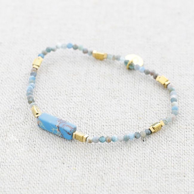 STEEL ELASTIC BRACELET WITH STONES