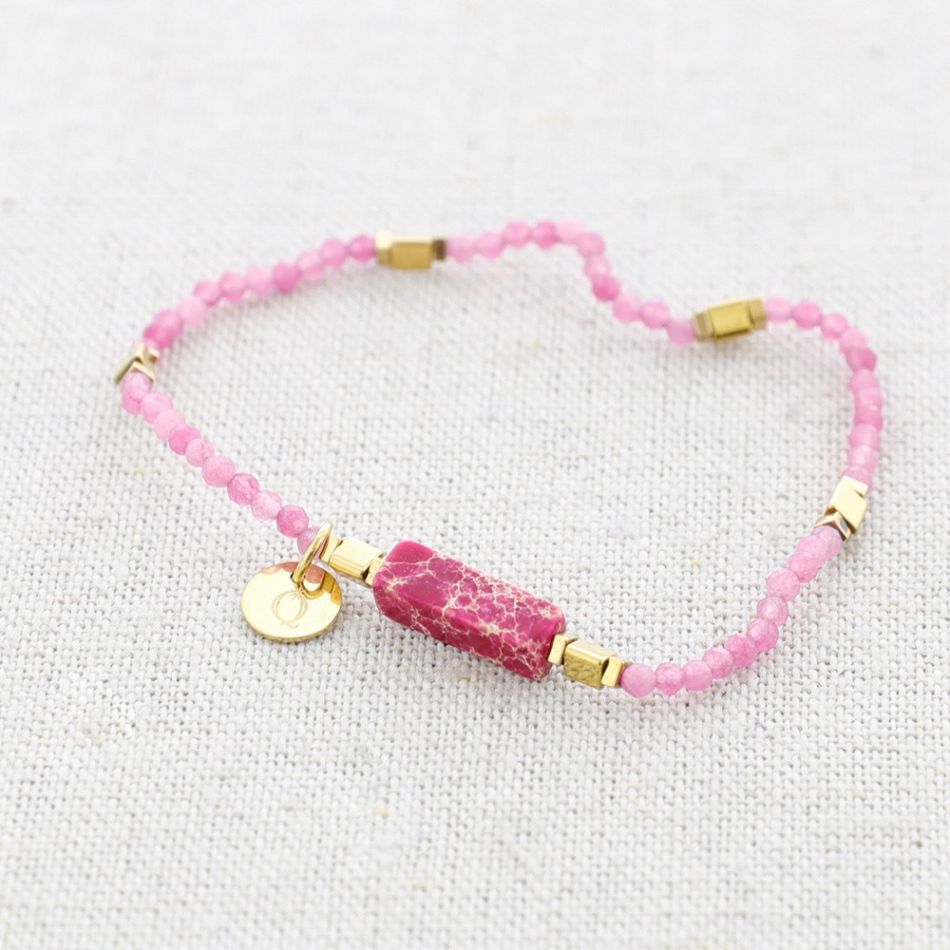 PULSERA ELÁSTICA ACERO PIEDRAS