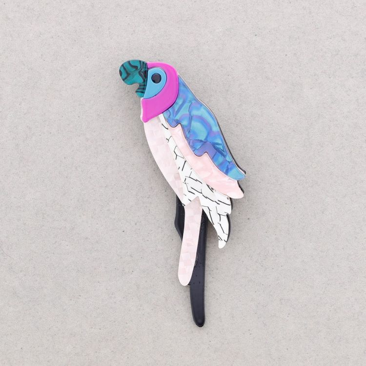 RESIN PARROT BROOCH