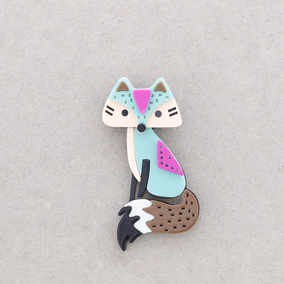 RESIN FOX BROOCH