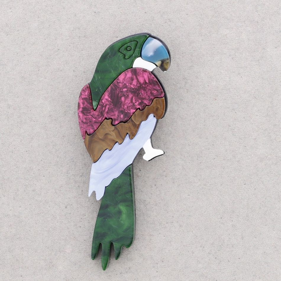 PARROT RESIN BROOCH