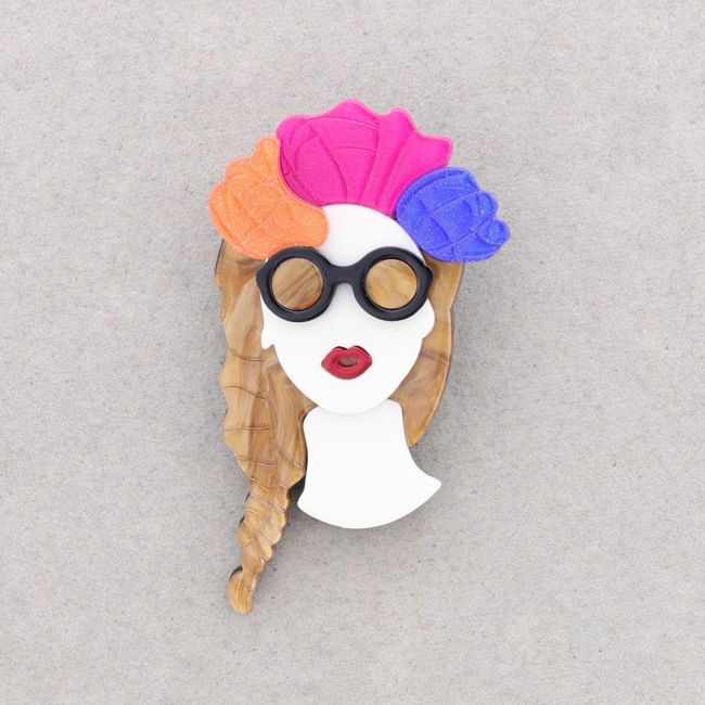 GIRL RESIN BROOCH