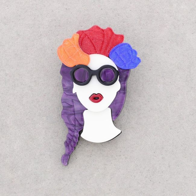 GIRL RESIN BROOCH