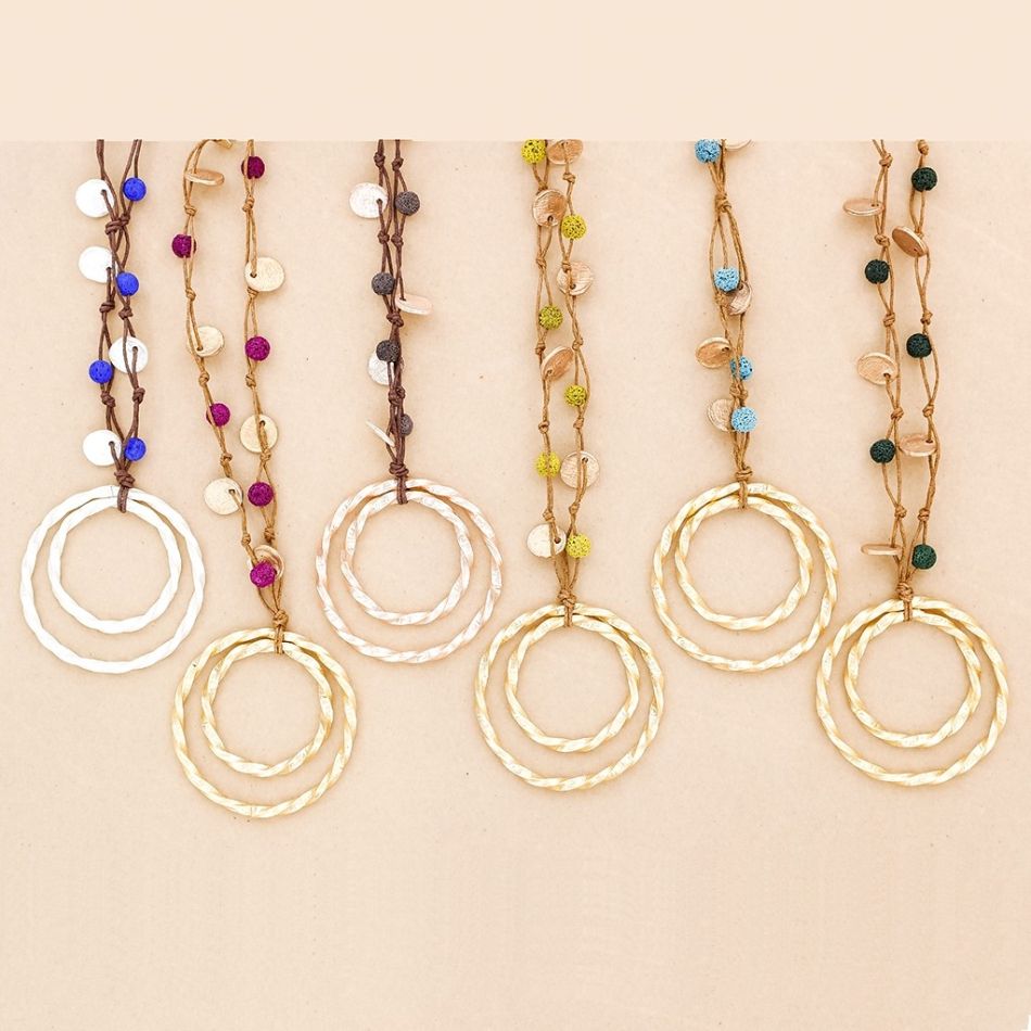 COLLAR LARGO COLGANTE METAL