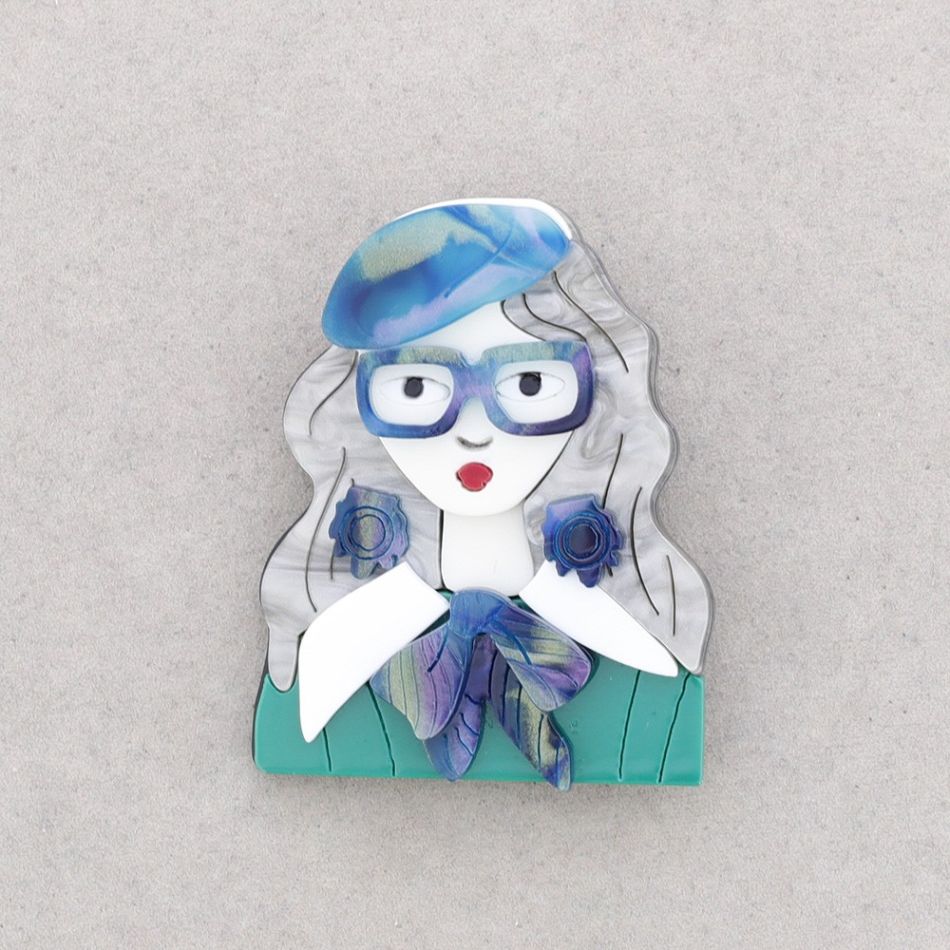 GIRL RESIN BROOCH