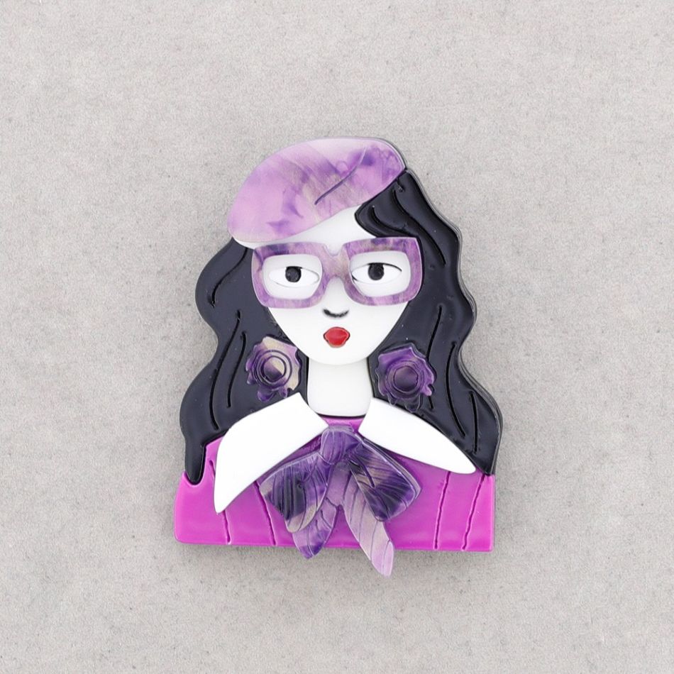 GIRL RESIN BROOCH