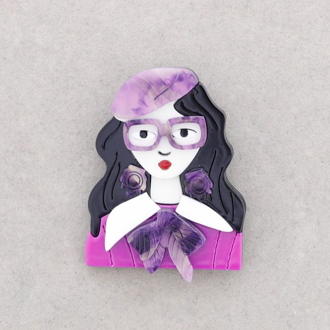 GIRL RESIN BROOCH