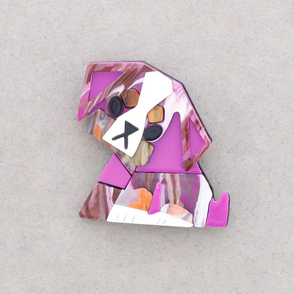 BROCHE RESINA PERRITO