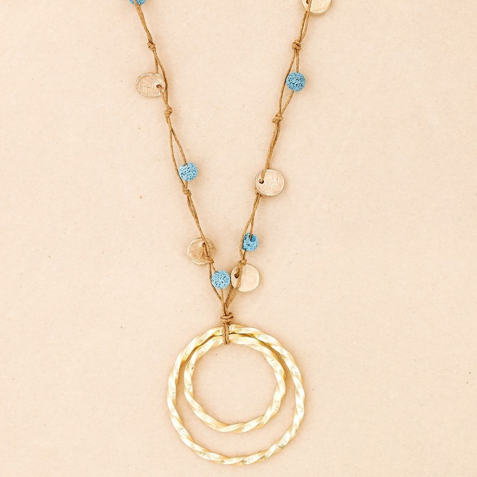 COLLAR LARGO COLGANTE METAL