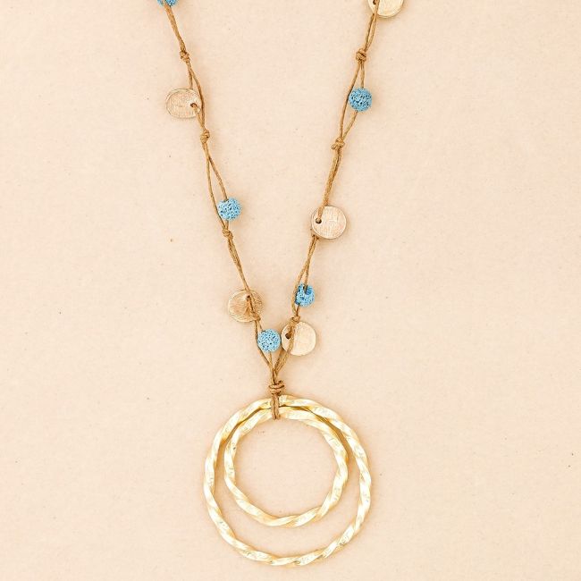 COLLAR LARGO COLGANTE METAL