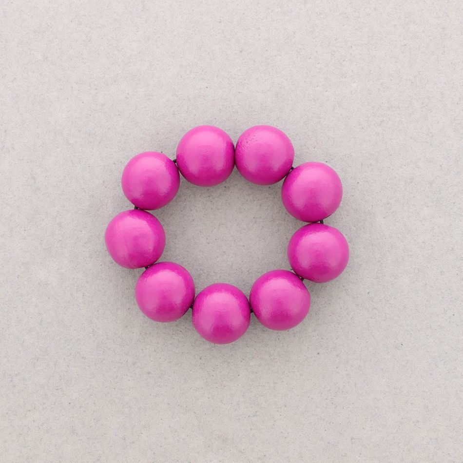 PULSERA ELÁSTICA BOLAS MADERA