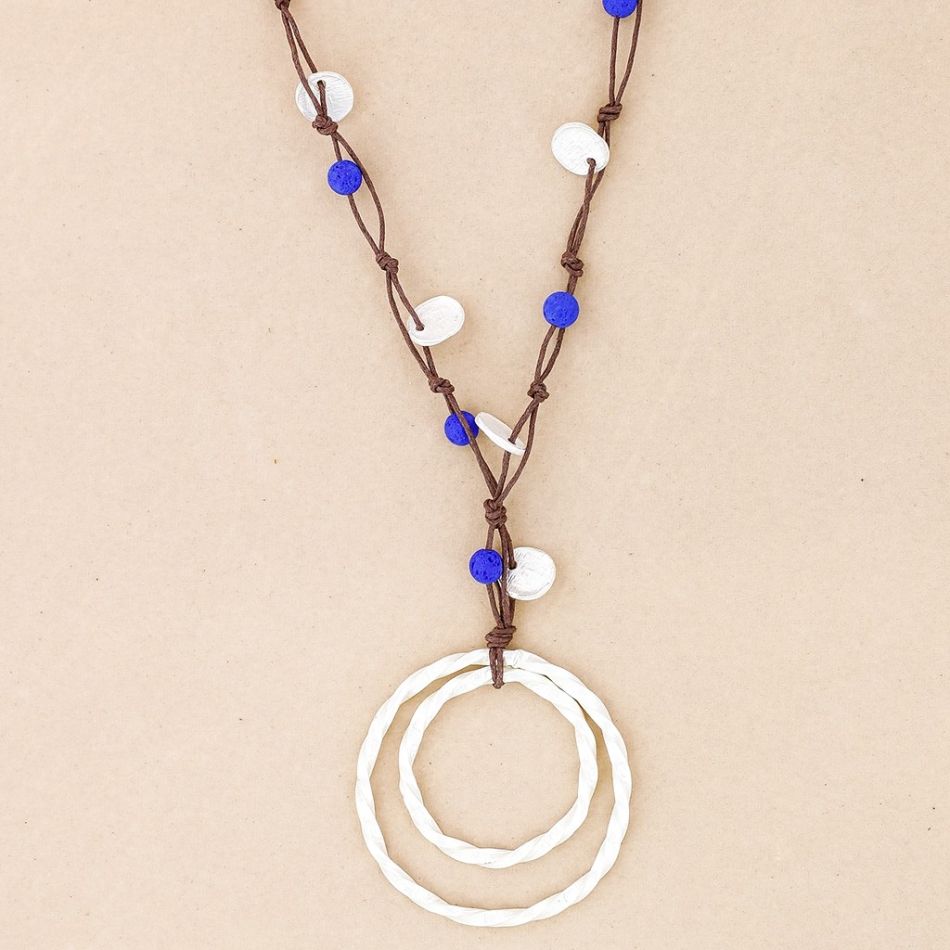 COLLAR LARGO COLGANTE METAL