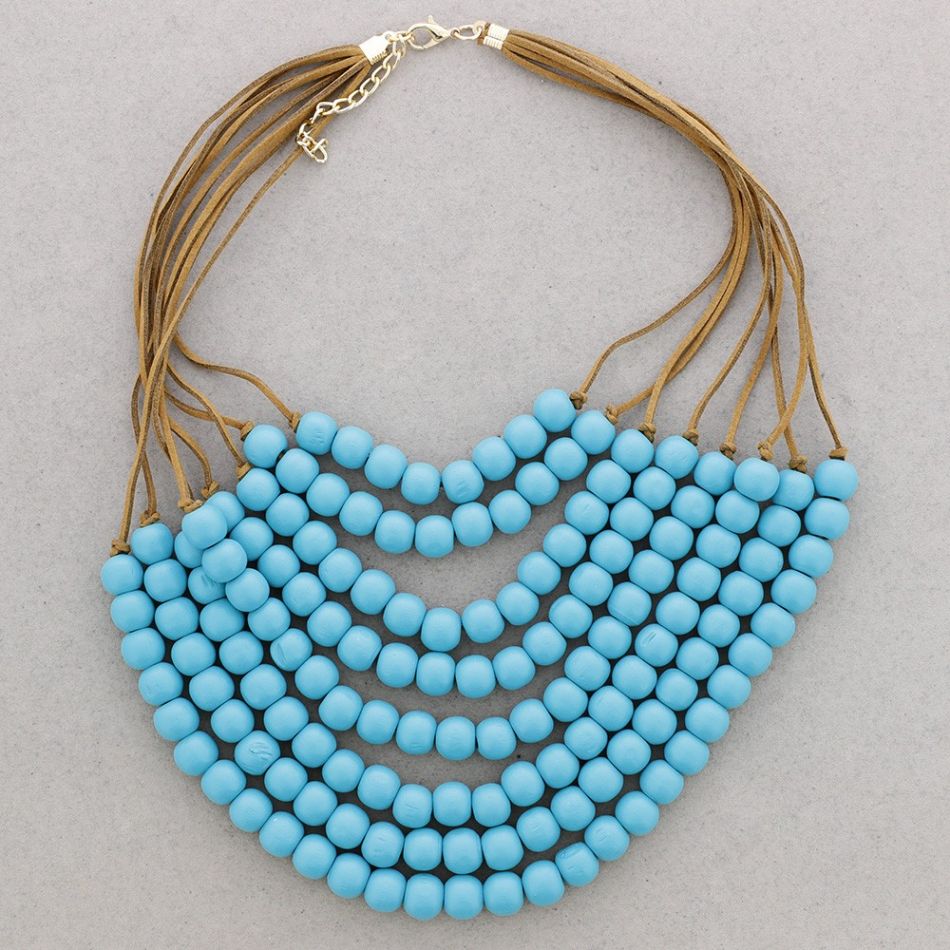 COLLAR BABERO BOLAS MADERA