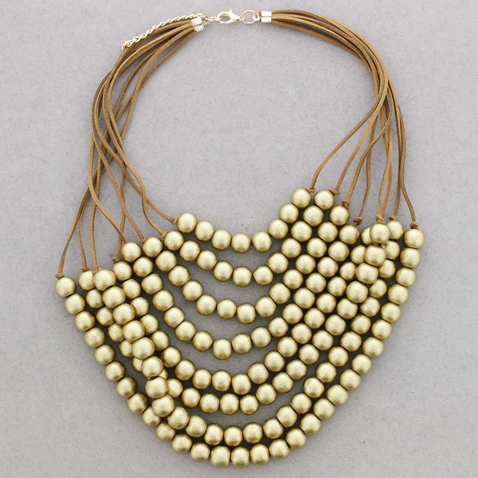 COLLAR BABERO BOLAS MADERA