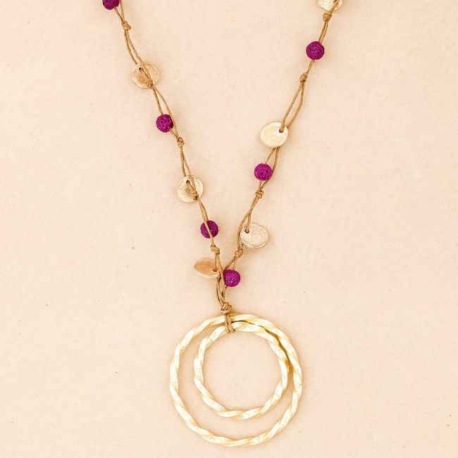 COLLAR LARGO COLGANTE METAL