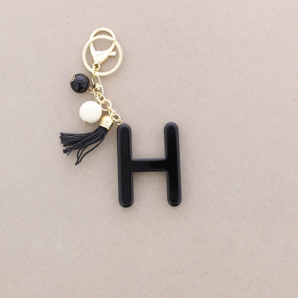 RESIN INITIAL LETTER H PENDANT KEYCHAIN