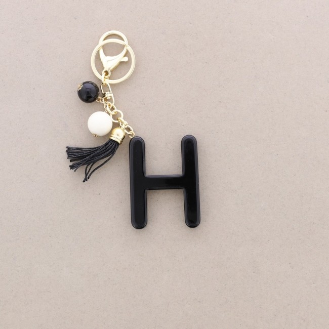 RESIN INITIAL LETTER H PENDANT KEYCHAIN
