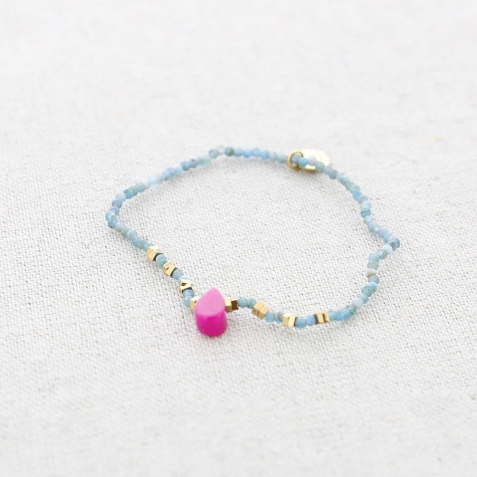 STEEL ELASTIC BRACELET WITH STONES