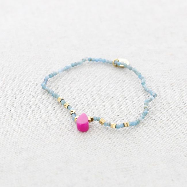 STEEL ELASTIC BRACELET WITH STONES