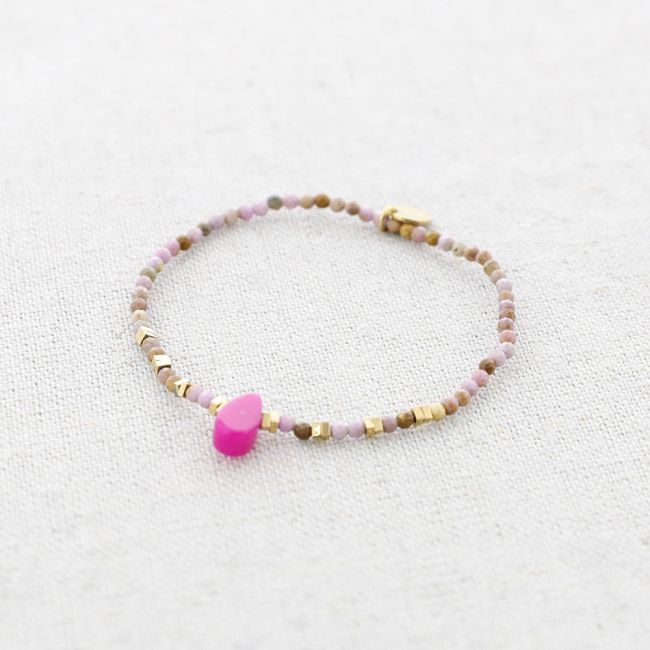 STEEL ELASTIC BRACELET WITH STONES