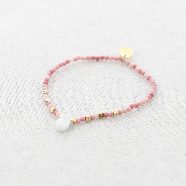 STEEL ELASTIC BRACELET WITH STONES