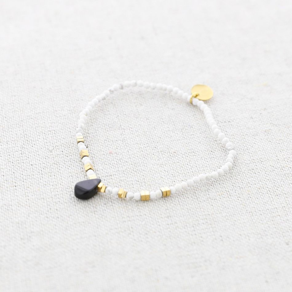 STEEL ELASTIC BRACELET WITH STONES