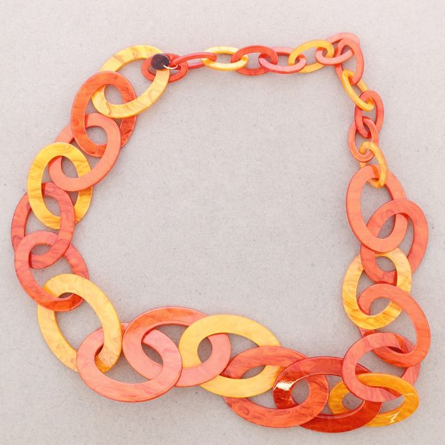 COLLAR LARGO ESLABONES RESINA