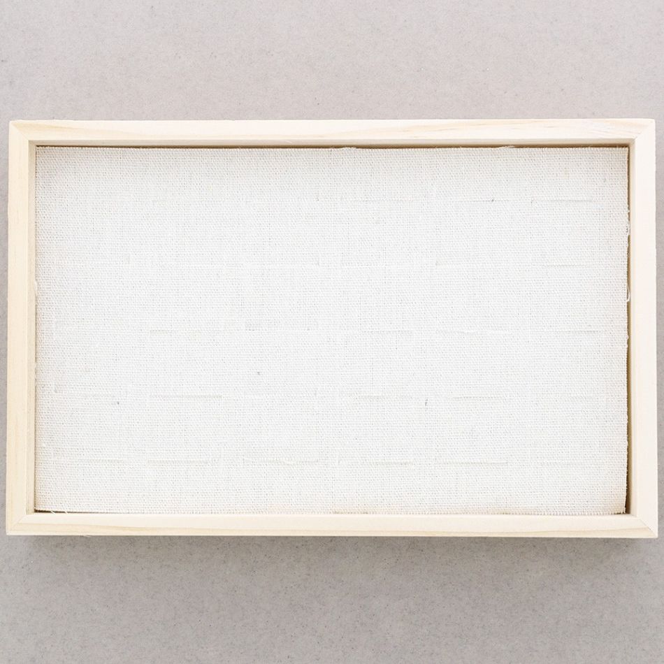 RAFFIA FABRIC DISPLAY STAND 30 RINGS 21*13.5CM