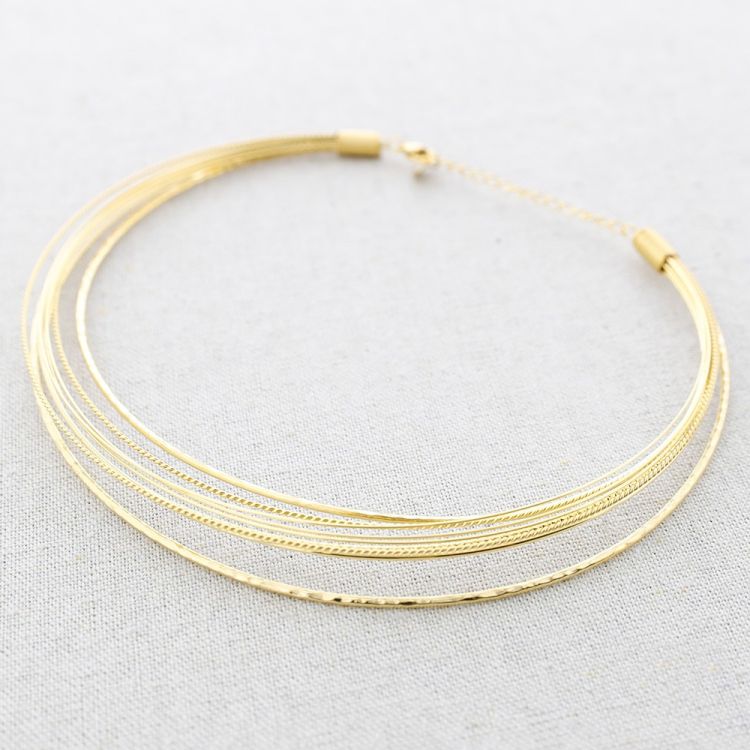 CHOKER ACERO VARIAS TIRAS