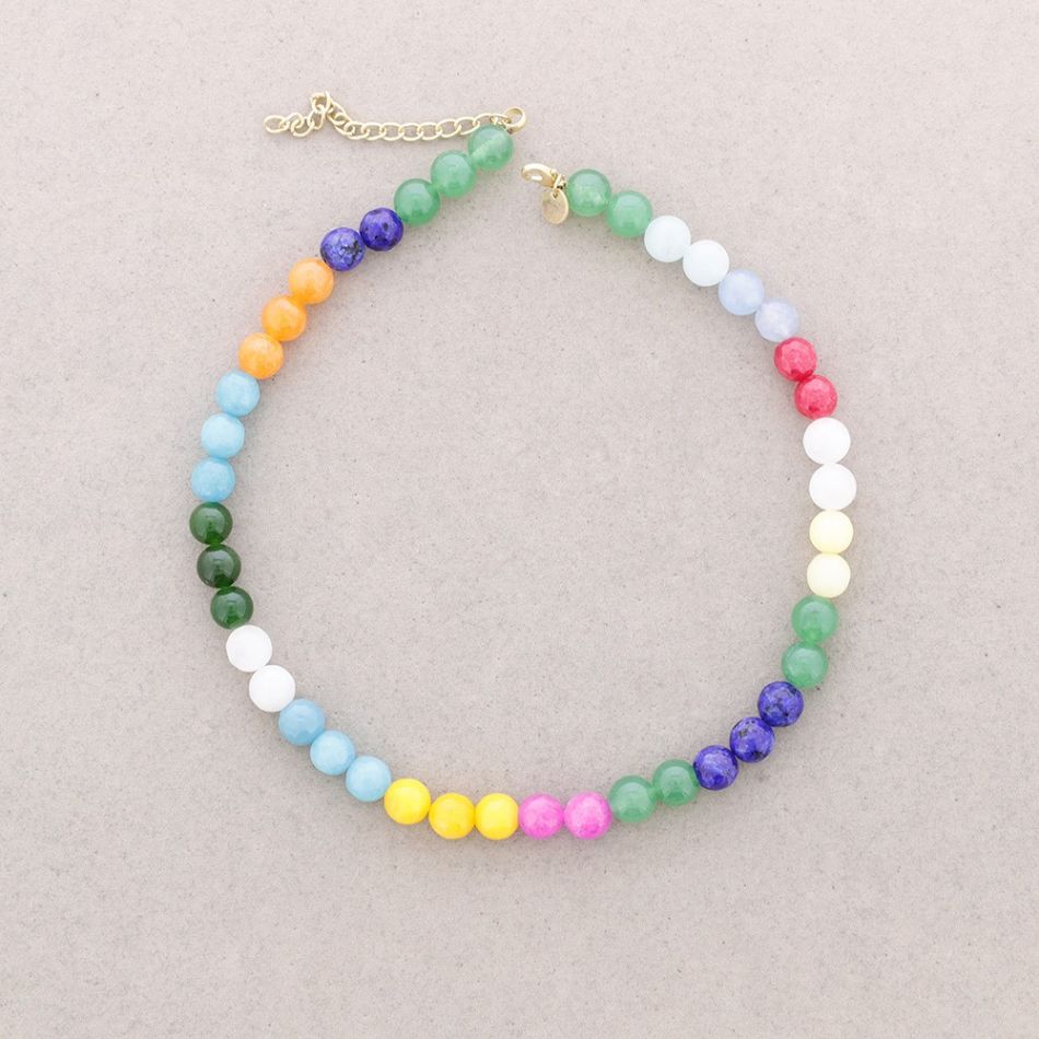 COLORED STONES NECKLACE