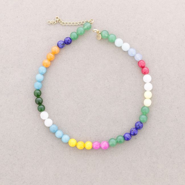 COLORED STONES NECKLACE