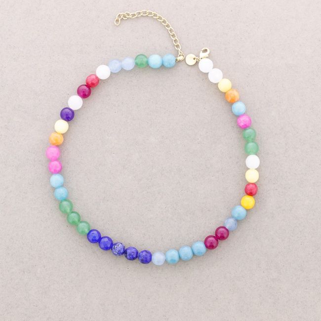 COLORED STONES NECKLACE